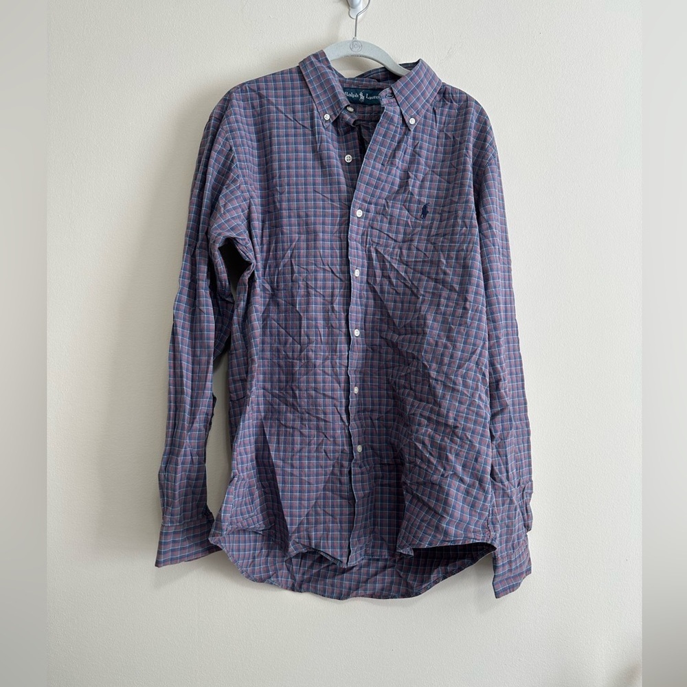 ralph lauren button down shirt mens size large